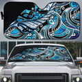 Maori Matariki - Manaia Auto Sun Shade Galaxy Blue Paua Shell