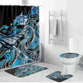 Maori Matariki - Manaia Bathroom Set Galaxy Blue Paua Shell