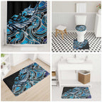 Maori Matariki - Manaia Bathroom Set Galaxy Blue Paua Shell