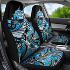 Maori Matariki - Manaia Car Seat Cover Galaxy Blue Paua Shell