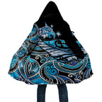 Maori Matariki - Manaia Cloak Galaxy Blue Paua Shell