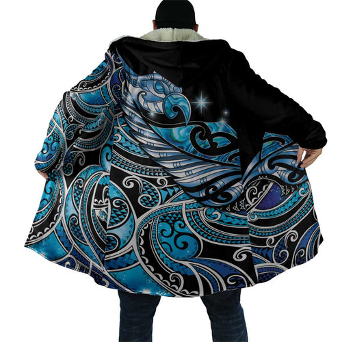 Maori Matariki - Manaia Cloak Galaxy Blue Paua Shell