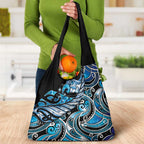 Maori Matariki - Manaia Grocery Bag Galaxy Blue Paua Shell
