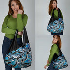 Maori Matariki - Manaia Grocery Bag Galaxy Blue Paua Shell