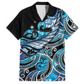 Maori Matariki - Manaia Hawaiian Shirt Galaxy Blue Paua Shell