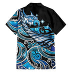 Maori Matariki - Manaia Hawaiian Shirt Galaxy Blue Paua Shell
