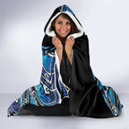 Maori Matariki - Manaia Hooded Blanket Galaxy Blue Paua Shell