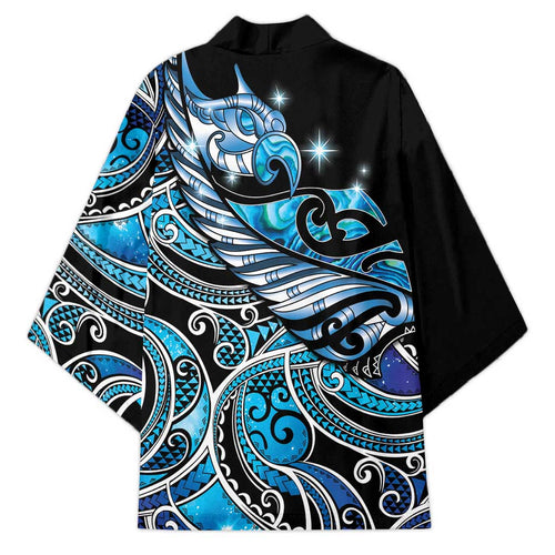 Maori Matariki - Manaia Kimono Galaxy Blue Paua Shell