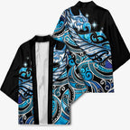 Maori Matariki - Manaia Kimono Galaxy Blue Paua Shell