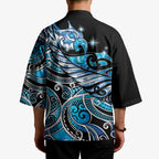 Maori Matariki - Manaia Kimono Galaxy Blue Paua Shell