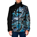 Maori Matariki - Manaia Padded Jacket Galaxy Blue Paua Shell