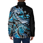 Maori Matariki - Manaia Padded Jacket Galaxy Blue Paua Shell