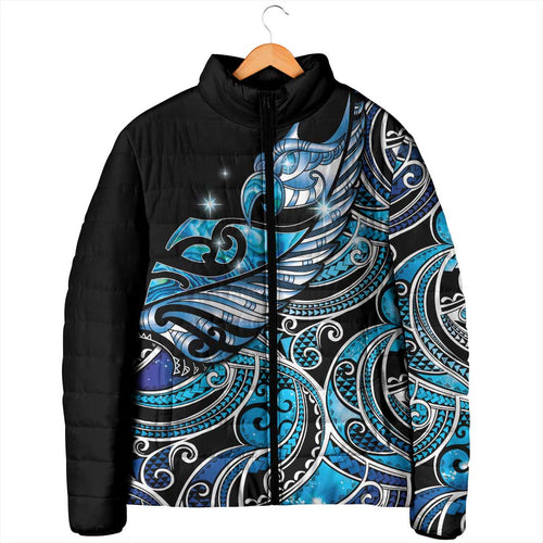 Maori Matariki - Manaia Padded Jacket Galaxy Blue Paua Shell