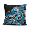 Maori Matariki - Manaia Pillow Cover Galaxy Blue Paua Shell