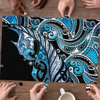 Maori Matariki - Manaia Puzzle Galaxy Blue Paua Shell