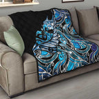 Maori Matariki - Manaia Quilt Galaxy Blue Paua Shell