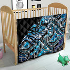 Maori Matariki - Manaia Quilt Galaxy Blue Paua Shell