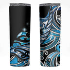Maori Matariki - Manaia Skinny Tumbler Galaxy Blue Paua Shell