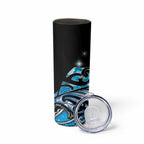 Maori Matariki - Manaia Skinny Tumbler Galaxy Blue Paua Shell