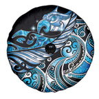 Maori Matariki - Manaia Spare Tire Cover Galaxy Blue Paua Shell