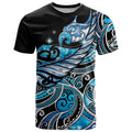 Maori Matariki - Manaia T Shirt Galaxy Blue Paua Shell