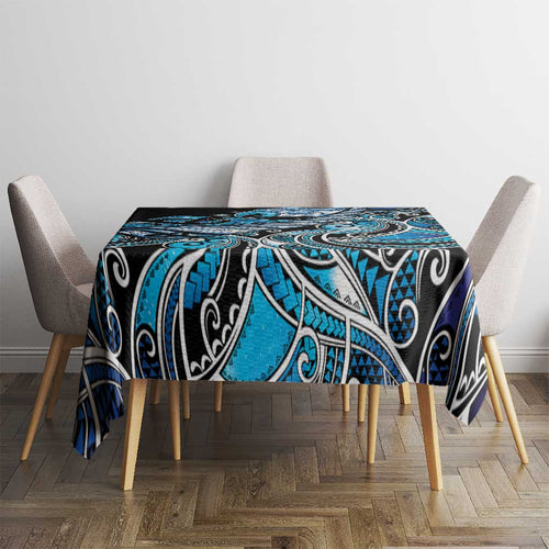 Maori Matariki - Manaia Tablecloth Galaxy Blue Paua Shell
