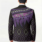 Aotearoa Maori Ngati Porou Iwi Blazer Korowai Tukutuku Kaokao Motifs