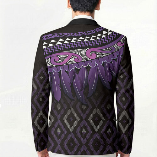 Aotearoa Maori Ngati Porou Iwi Blazer Korowai Tukutuku Kaokao Motifs