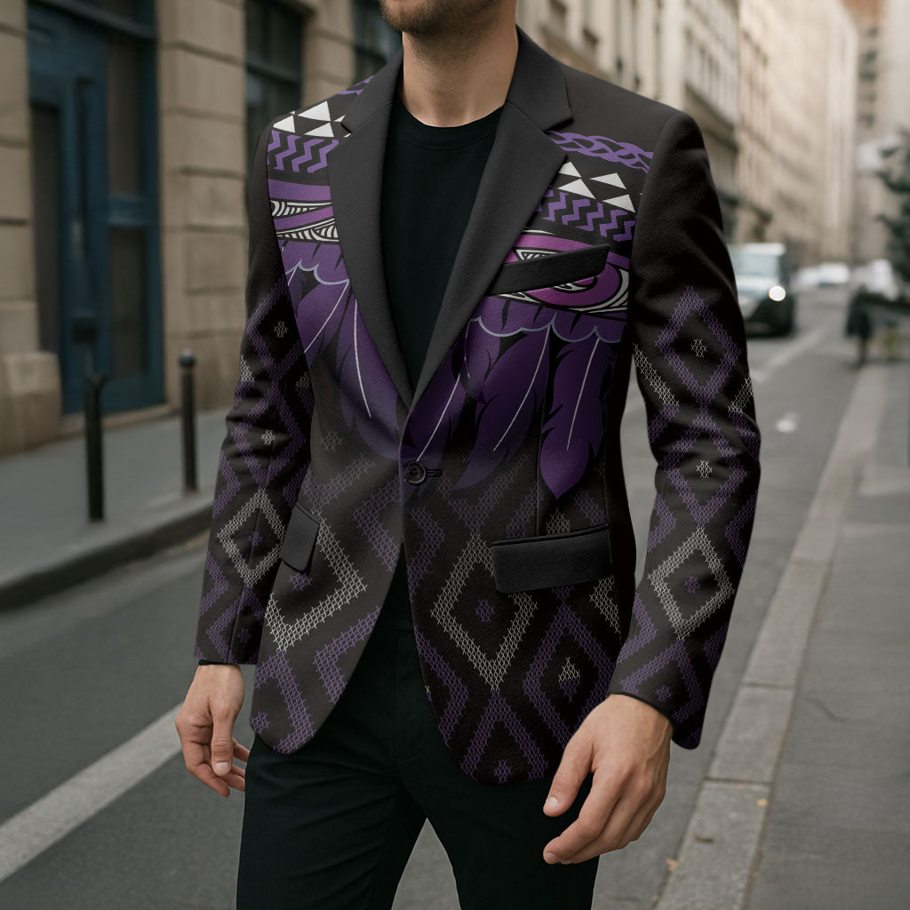 Aotearoa Maori Ngati Porou Iwi Blazer Korowai Tukutuku Kaokao Motifs