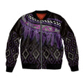 Aotearoa Maori Ngati Porou Iwi Bomber Jacket Korowai Tukutuku Kaokao Motifs
