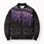 Aotearoa Maori Ngati Porou Iwi Bomber Puffer Jacket Korowai Tukutuku Kaokao Motifs