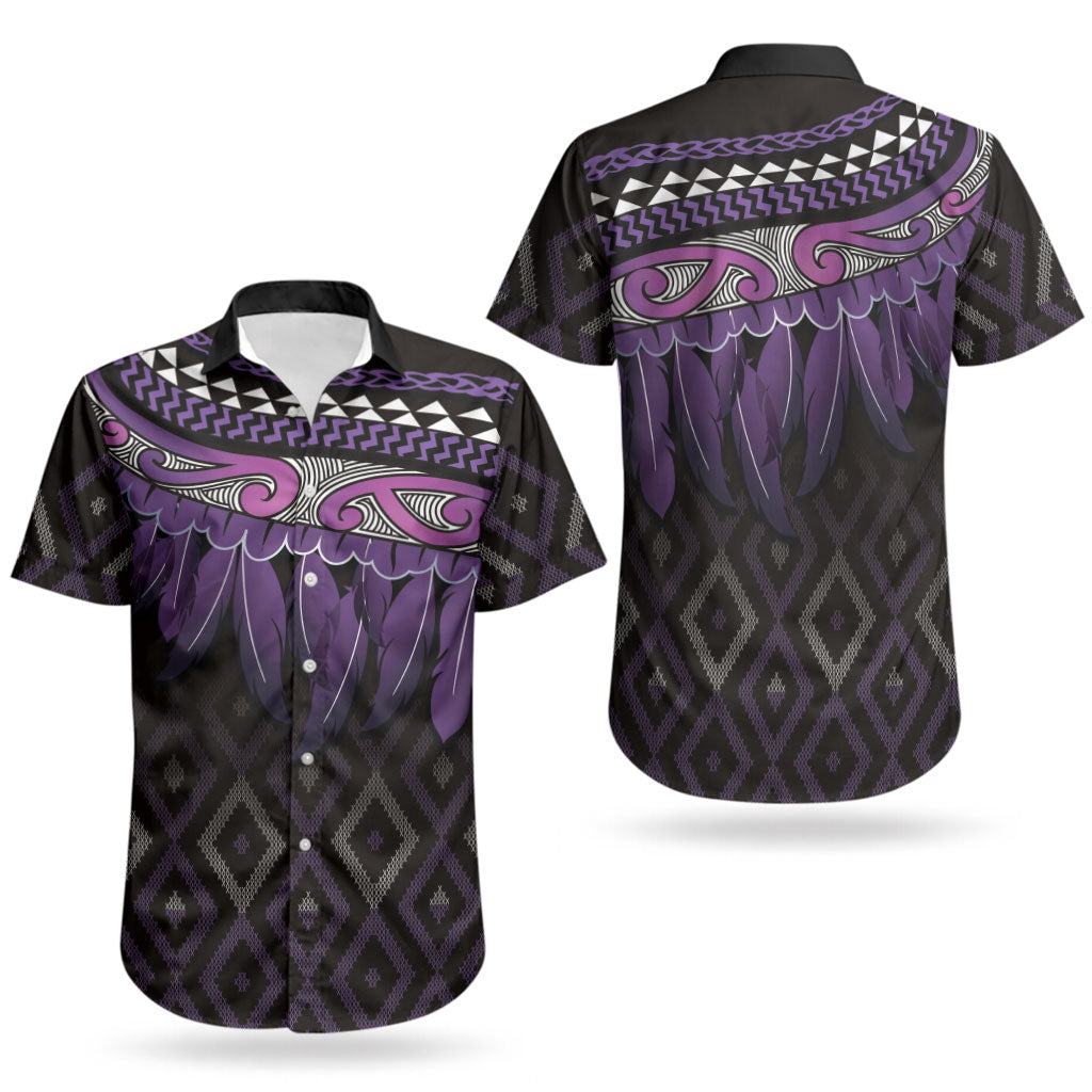 Aotearoa Maori Ngati Porou Iwi Couples Matching Mermaid Dress and Hawaiian Shirt Korowai Tukutuku Kaokao Motifs