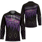 Aotearoa Maori Ngati Porou Iwi Hockey Jersey Korowai Tukutuku Kaokao Motifs