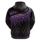 Aotearoa Maori Ngati Porou Iwi Hoodie Korowai Tukutuku Kaokao Motifs