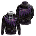 Aotearoa Maori Ngati Porou Iwi Hoodie Korowai Tukutuku Kaokao Motifs