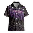 Aotearoa Maori Ngati Porou Iwi Kid Hawaiian Shirt Korowai Tukutuku Kaokao Motifs