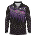 Aotearoa Maori Ngati Porou Iwi Long Sleeve Polo Shirt Korowai Tukutuku Kaokao Motifs