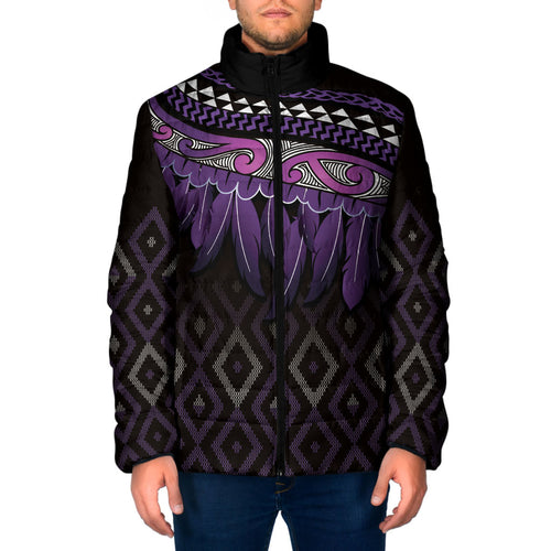 Aotearoa Maori Ngati Porou Iwi Padded Jacket Korowai Tukutuku Kaokao Motifs