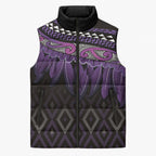 Aotearoa Maori Ngati Porou Iwi Sleeveless Puffer Jacket Korowai Tukutuku Kaokao Motifs