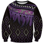 Aotearoa Maori Ngati Porou Iwi Sweatshirt Korowai Tukutuku Kaokao Motifs