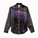 Aotearoa Maori Ngati Porou Iwi Women Casual Shirt Korowai Tukutuku Kaokao Motifs