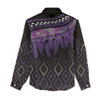 Aotearoa Maori Ngati Porou Iwi Women Casual Shirt Korowai Tukutuku Kaokao Motifs