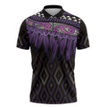 Aotearoa Maori Ngati Porou Iwi Zipper Polo Shirt Korowai Tukutuku Kaokao Motifs