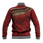 Aotearoa Maori Waikato Tainui Iwi Baseball Jacket Korowai Tukutuku Kaokao Motifs