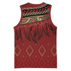 Aotearoa Maori Waikato Tainui Iwi Basketball Jersey Korowai Tukutuku Kaokao Motifs