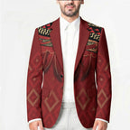 Aotearoa Maori Waikato Tainui Iwi Blazer Korowai Tukutuku Kaokao Motifs
