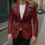 Aotearoa Maori Waikato Tainui Iwi Blazer Korowai Tukutuku Kaokao Motifs