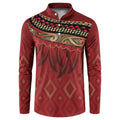 Aotearoa Maori Waikato Tainui Iwi Button Sweatshirt Korowai Tukutuku Kaokao Motifs