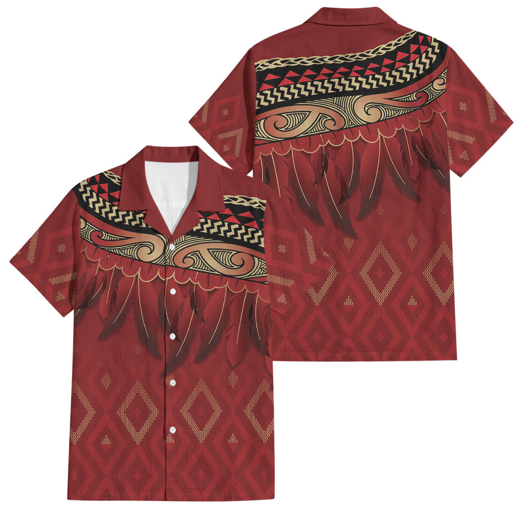 Aotearoa Maori Waikato Tainui Iwi Family Matching Off Shoulder Maxi Dress and Hawaiian Shirt Korowai Tukutuku Kaokao Motifs