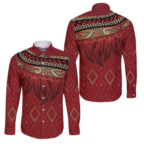 Aotearoa Maori Waikato Tainui Iwi Family Matching Off Shoulder Maxi Dress and Hawaiian Shirt Korowai Tukutuku Kaokao Motifs